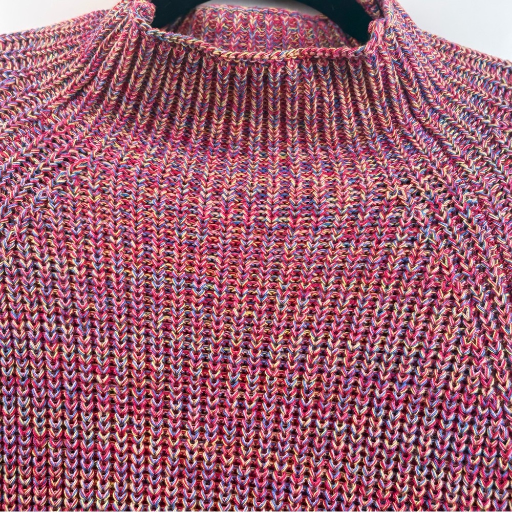 Style & co. Beautiful cotton sweater. Pink with coloured threads. Size PL